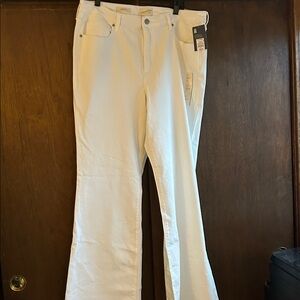 Universal Thread off white denim flared jeans.